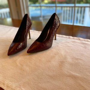 White House Black Market Maroon Red Pumps Heel